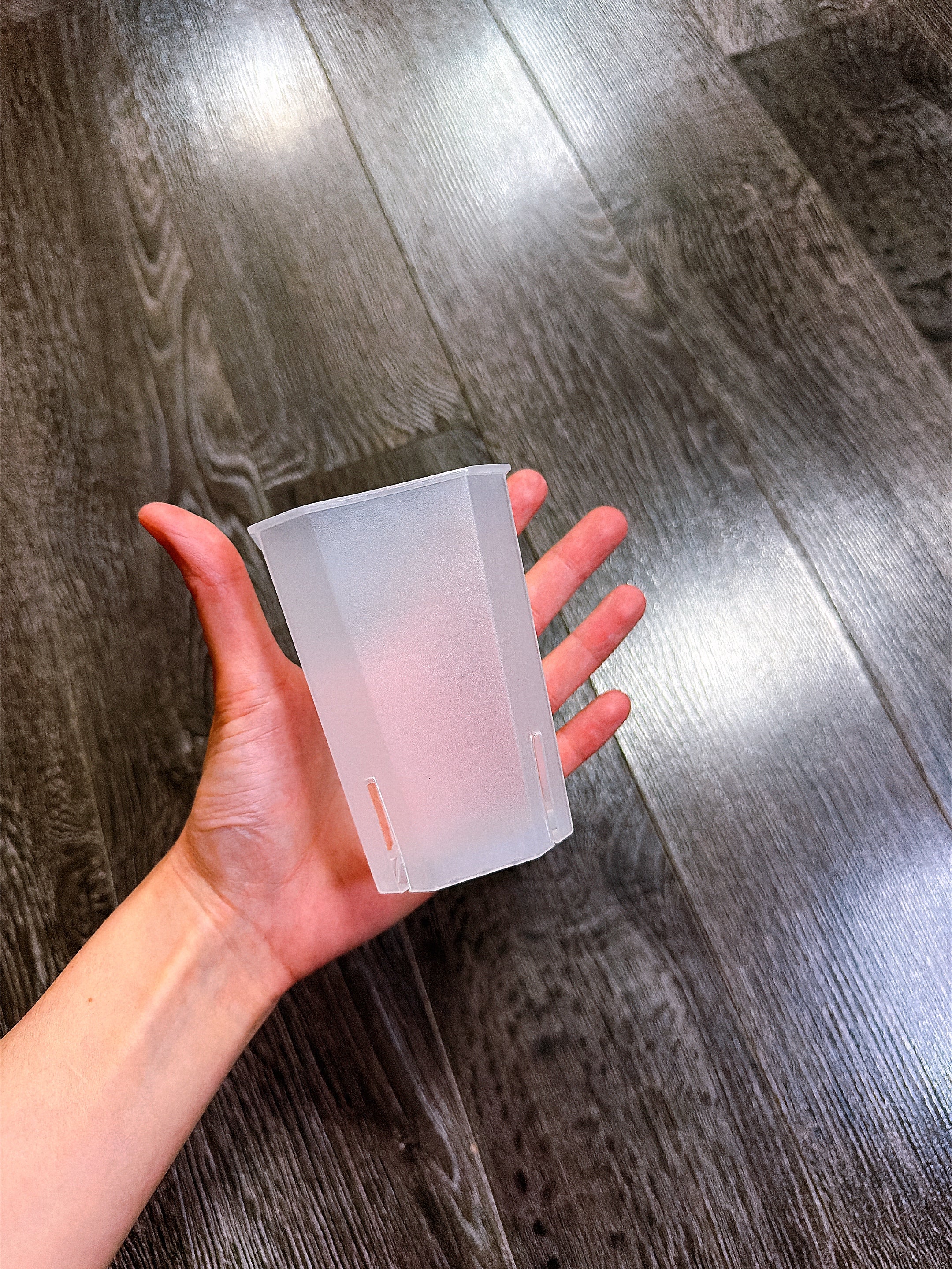 Tall Transparent Square Pot（S）